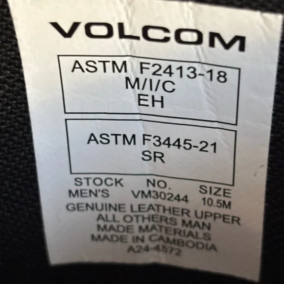 VOLCOM Evolve Black MENS WorkBoots NEW IN BOX Safety toe Size10.5-Perfect Gift🎄 - Picture 6 of 12